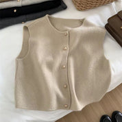 Women’s knitted vest sleeveless cardigan jumper