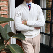 Men’s half zip knitted winter sweater