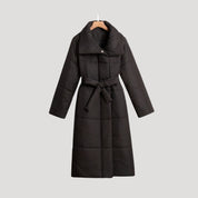 Puffer belted winter coat