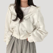 Women’s oversized zip up hoodie for winter layering