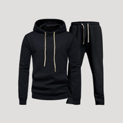 Men’s winter fleece hoodie joggers two piece set