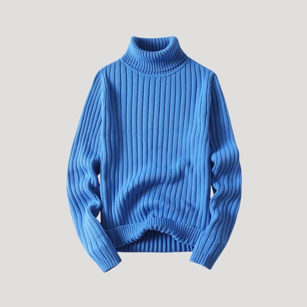 Men’s chunky knitted roll neck warm winter jumper
