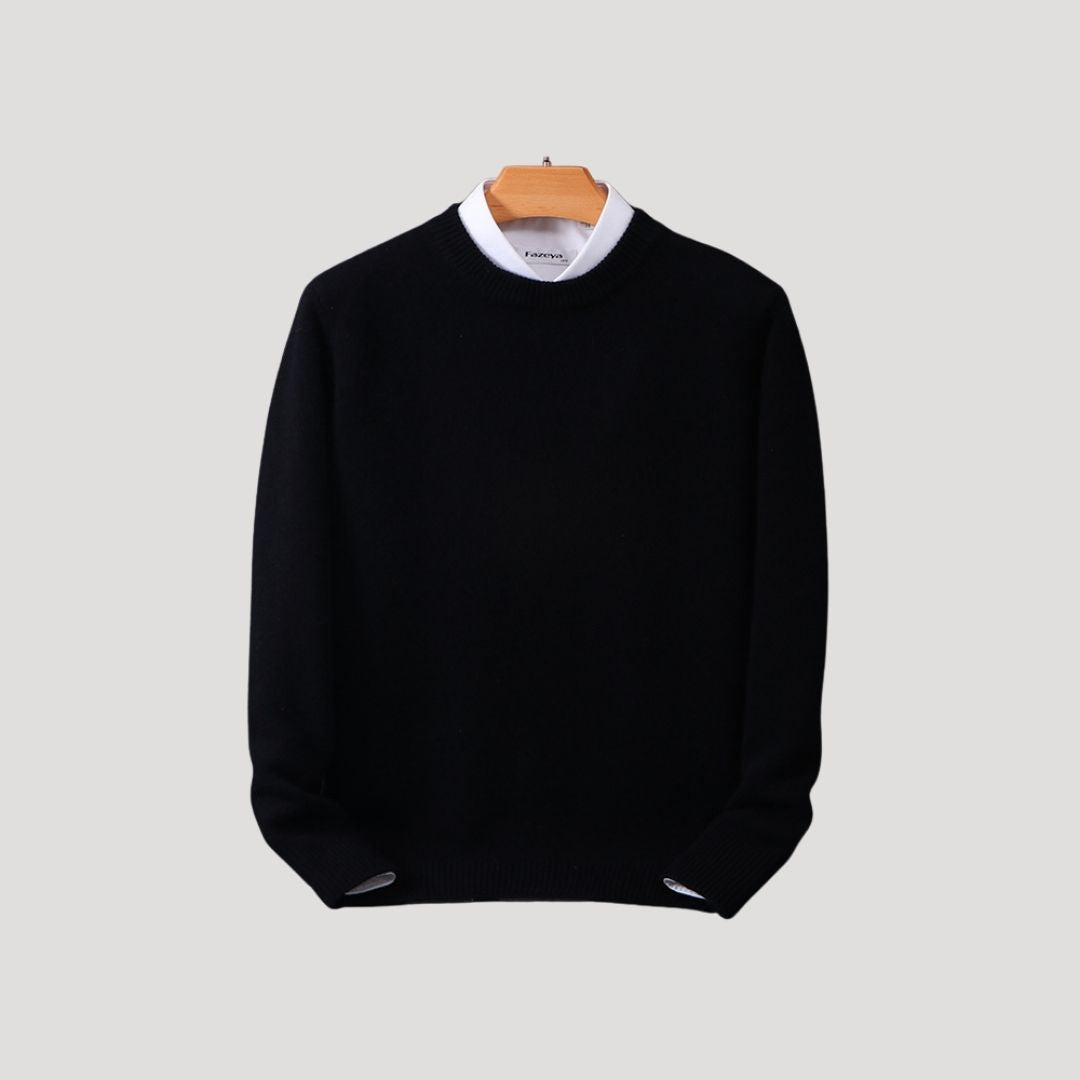 Men’s cashmere crew neck warm knitted jumper