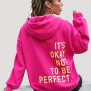Women’s oversized fleece printed winter hoodie