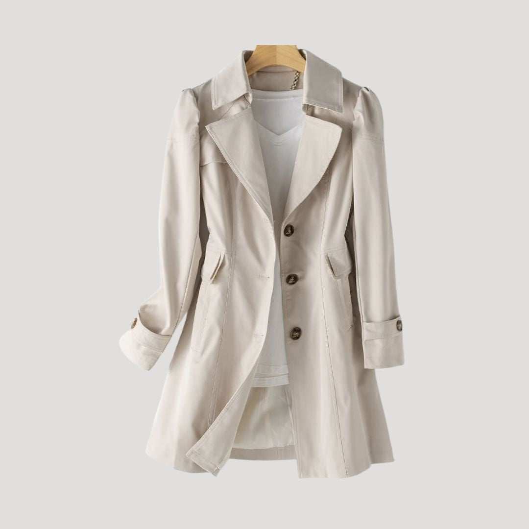 Women’s long trench style winter overcoat