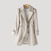 Women’s long trench style winter overcoat