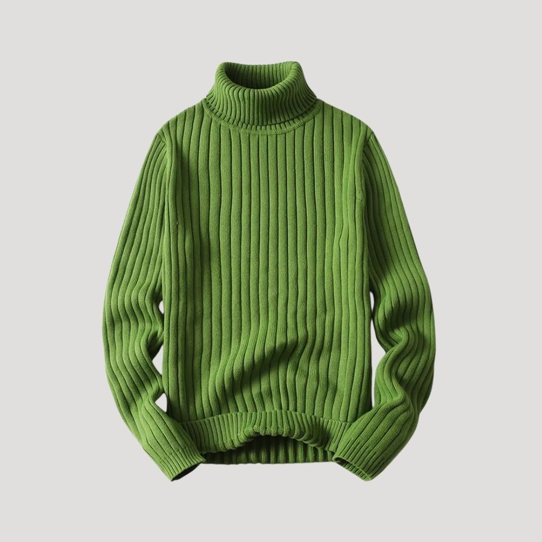 Men’s chunky knitted roll neck warm winter jumper