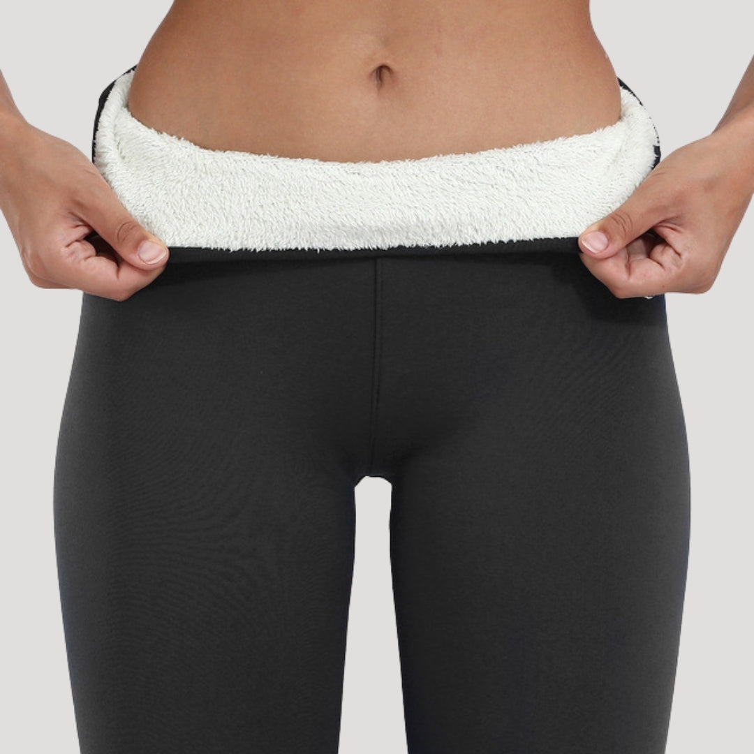 Women’s fleece lined leggings – thermal winter stretch fit
