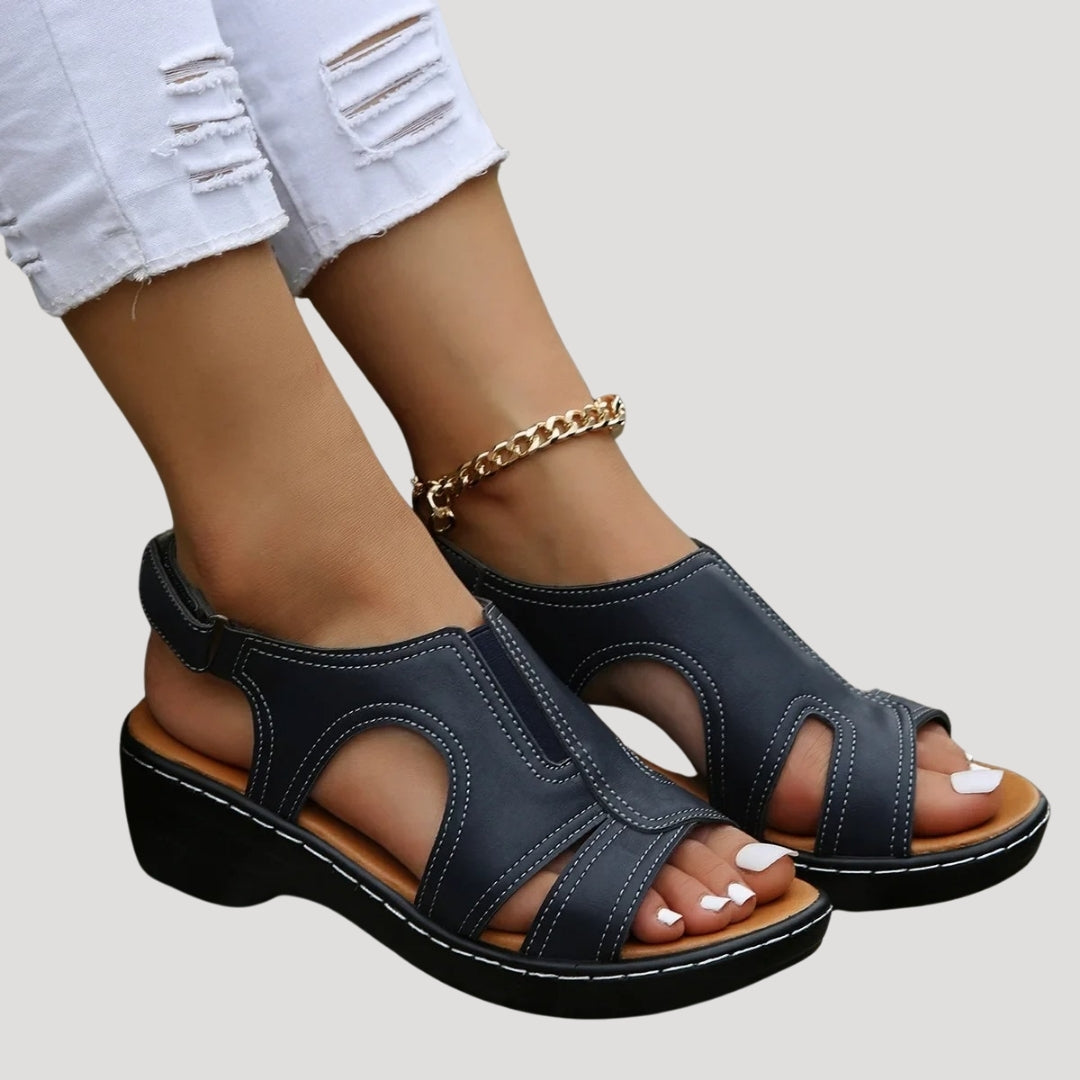 Women's comfort walking sandals – supportive wedge