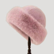 Elegant faux fur winter hat