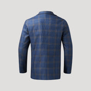 Men’s tweed wool slim fit checked tailored blazer