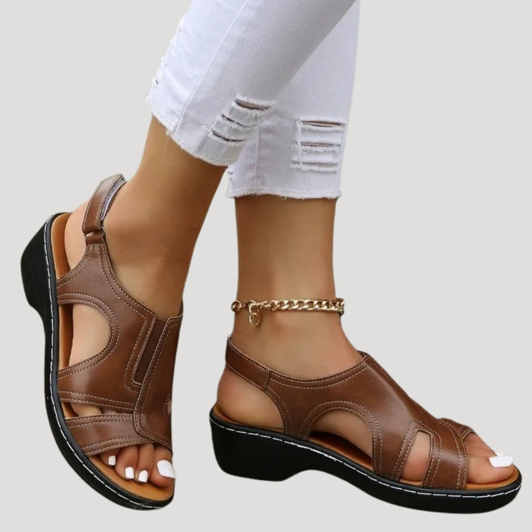 Women's comfort walking sandals – supportive wedge