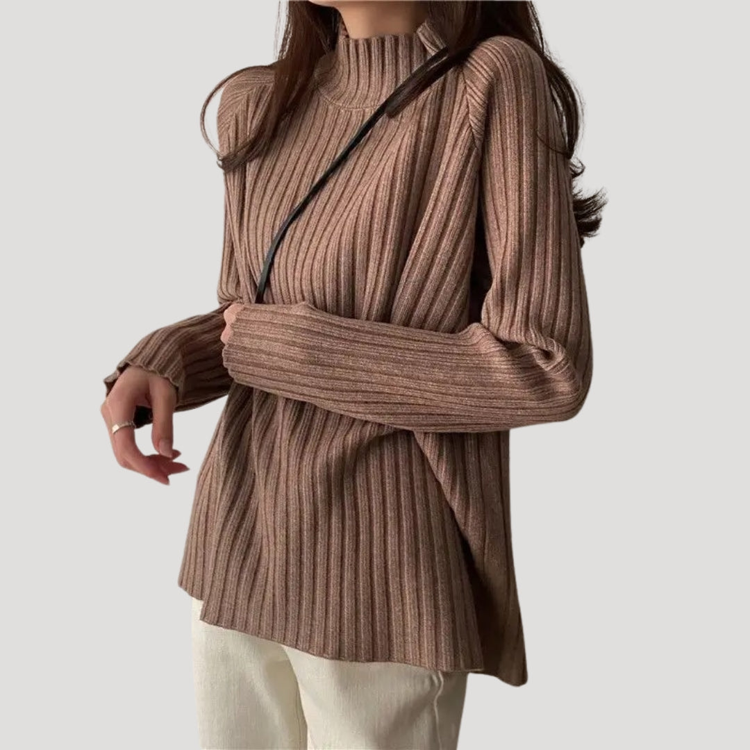Women’s roll neck knitted jumper oversized winter style