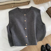 Women’s knitted vest sleeveless cardigan jumper