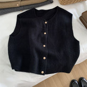 Women’s knitted vest sleeveless cardigan jumper