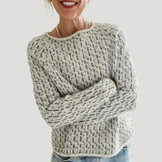 Women’s oversized fine knit jumper crew neck