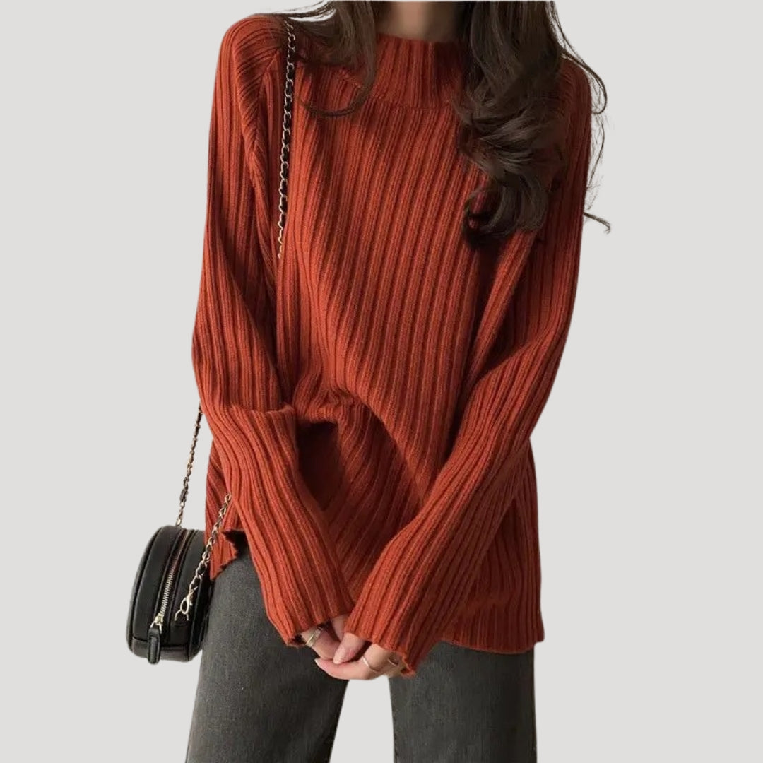 Women’s roll neck knitted jumper oversized winter style