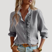 Women’s long sleeve top – smart casual button front blouse