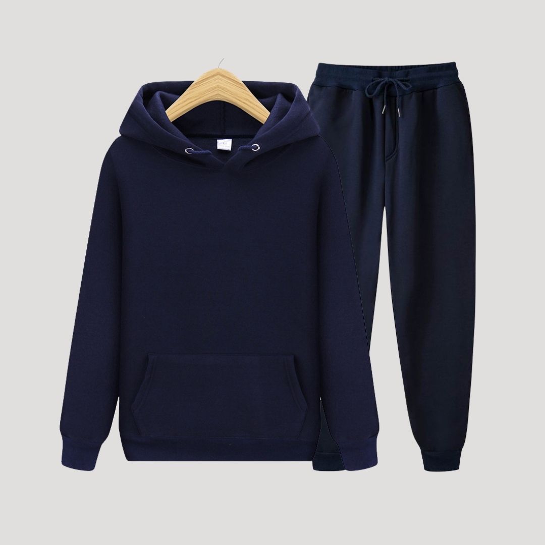 Men’s and women’s fleece hoodie joggers winter tracksuit set