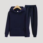 Men’s and women’s fleece hoodie joggers winter tracksuit set