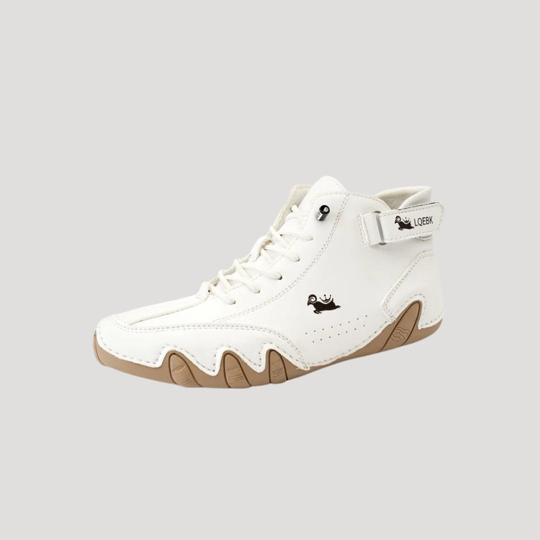 Men’s leather high-top sneakers – casual streetwear shoes