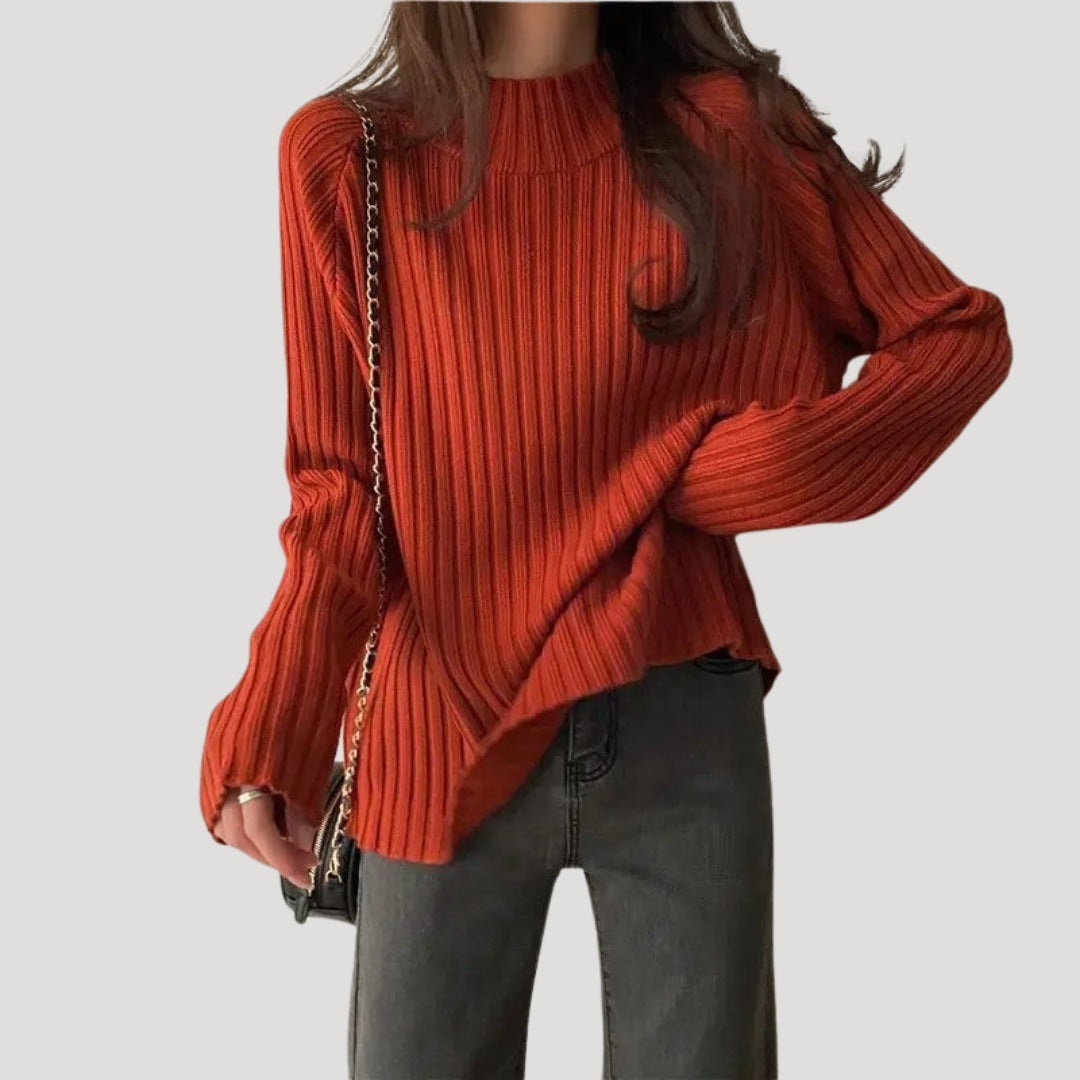 Women’s roll neck knitted jumper oversized winter style