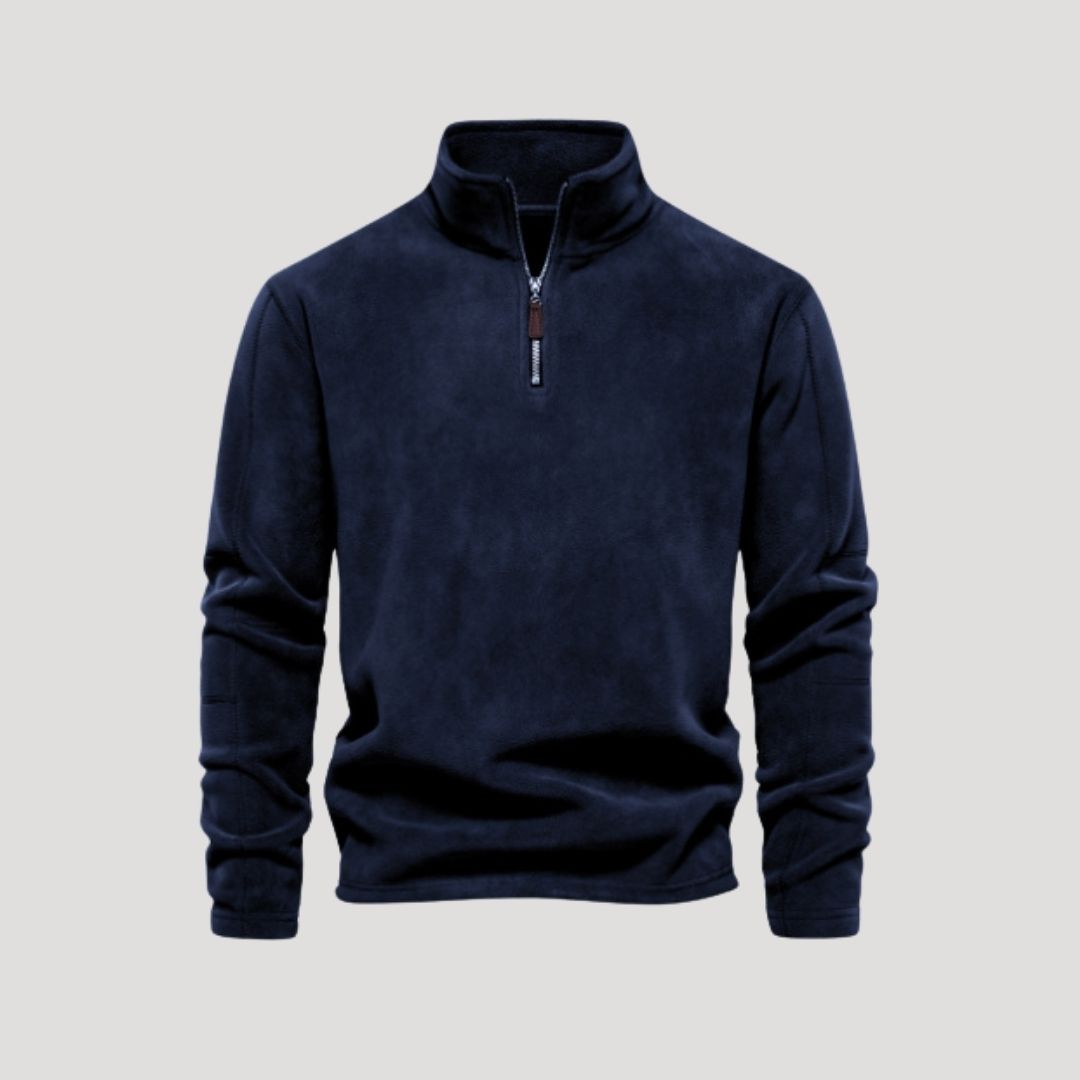 Men’s fleece half zip cosy winter jumper