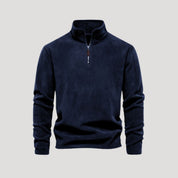 Men’s fleece half zip cosy winter jumper