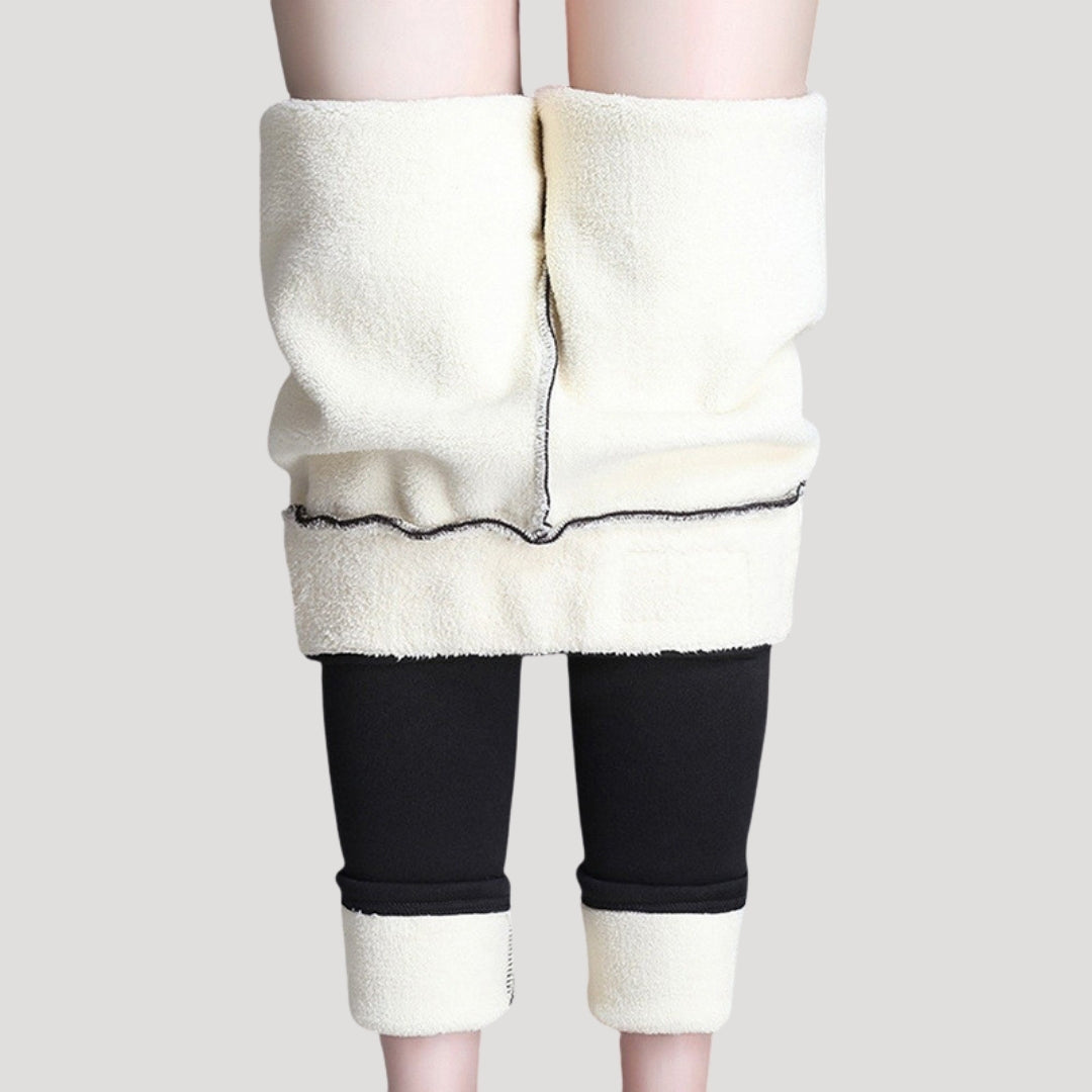 Women’s fleece lined leggings – thermal winter stretch fit