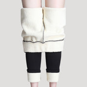 Women’s fleece lined leggings – thermal winter stretch fit