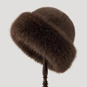 Elegant faux fur winter hat