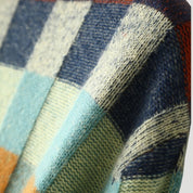 Women’s roll neck oversized patterned warm knit jumper