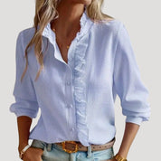 Women’s long sleeve top – smart casual button front blouse