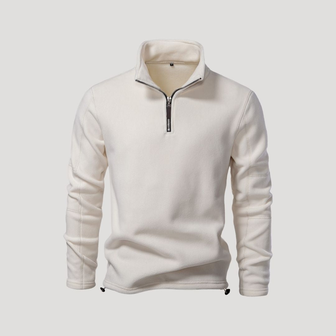 Men’s fleece half zip cosy winter jumper