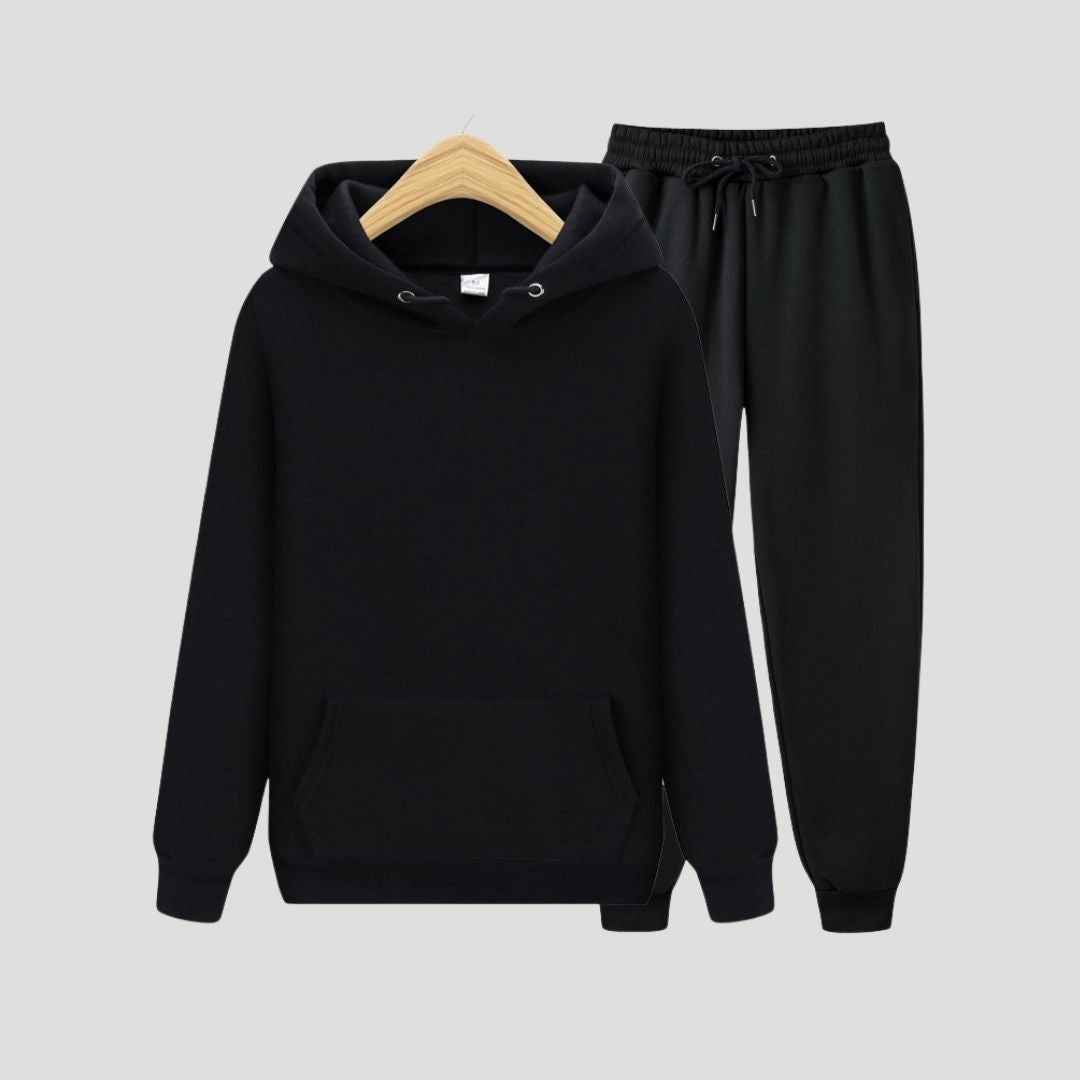 Men’s and women’s fleece hoodie joggers winter tracksuit set