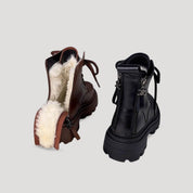 Fur-lined ankle boots