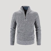 Men knit half-zip jumper