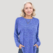 Cozy waffle-knit tunic top