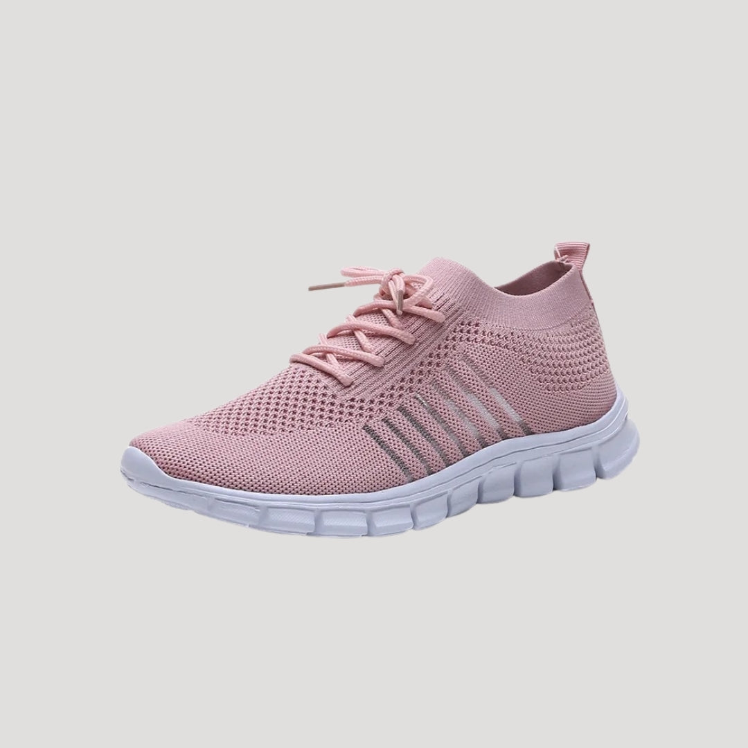 Women breathable knitted walking trainers