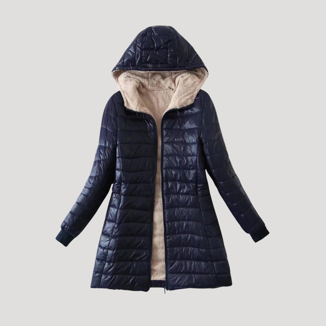 Women padded fleece-lined winter coat