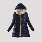 Women padded fleece-lined winter coat