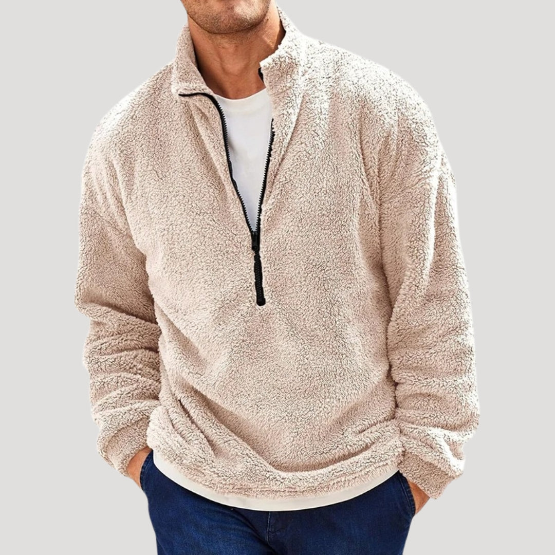 Men fleece half-zip pullover