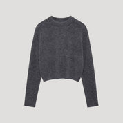 Women soft knit cropped jumper