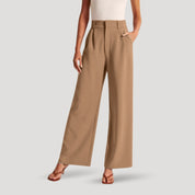 Tailored high-waist wide-leg trousers