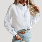 Women’s long sleeve top – smart casual button front blouse