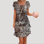 Women’s summer midi dress flutter sleeve casual holiday style