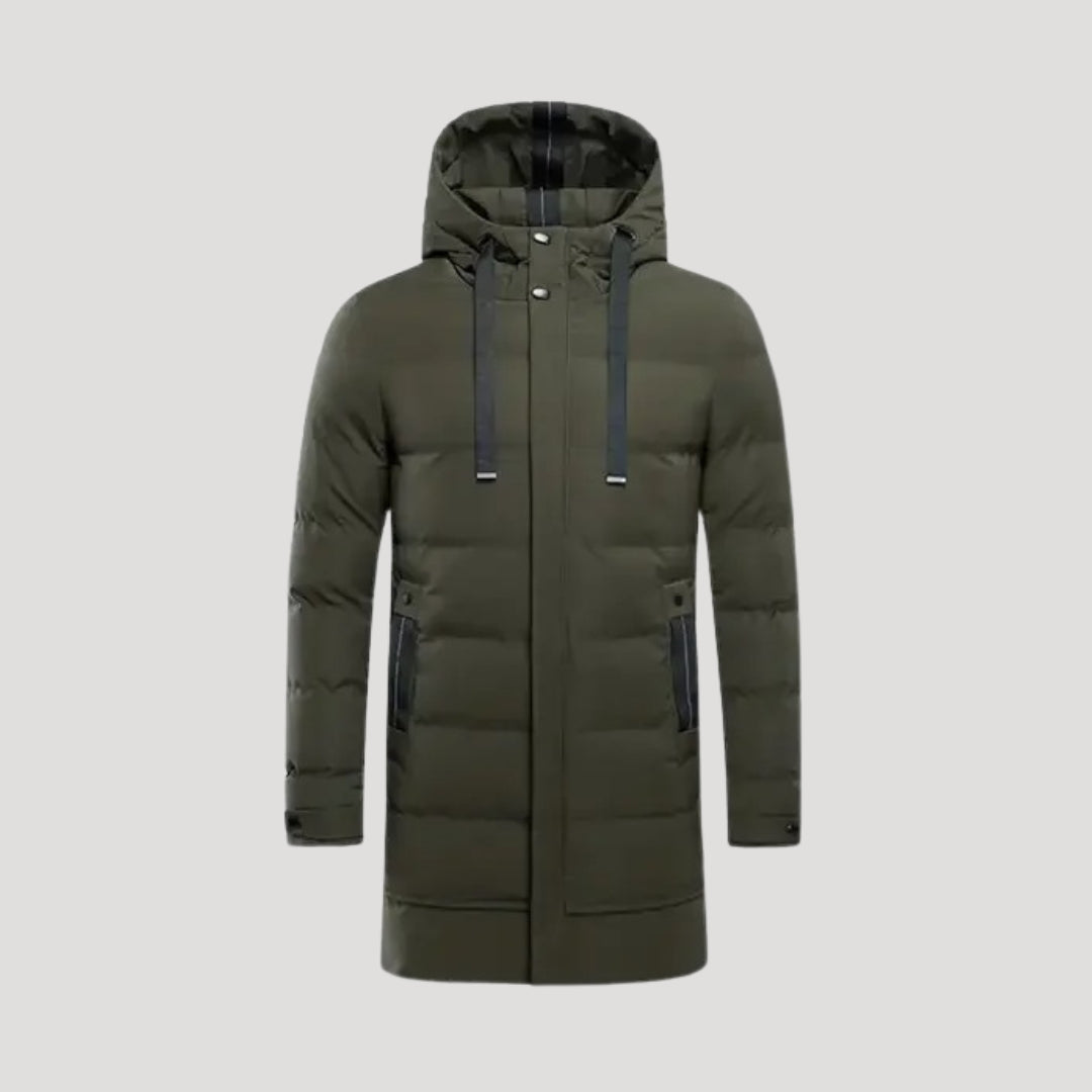 Classic men's long puffer coat