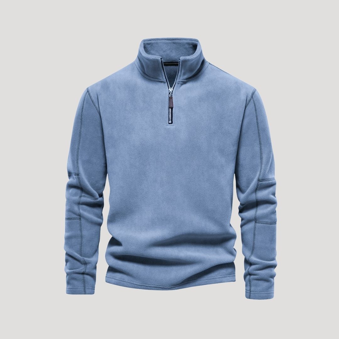 Men’s fleece half zip cosy winter jumper