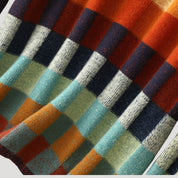Women’s roll neck oversized patterned warm knit jumper