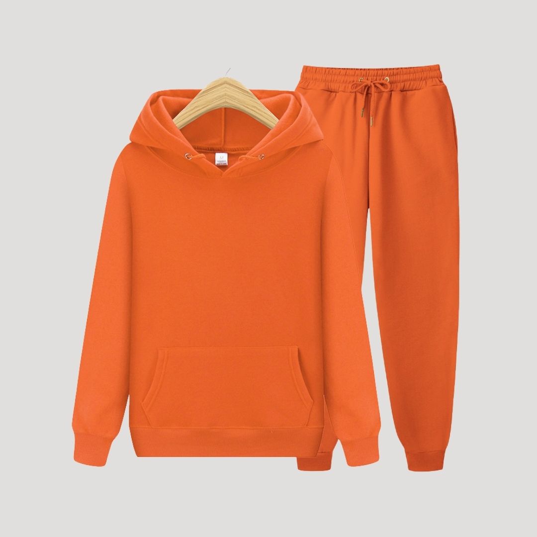 Men’s and women’s fleece hoodie joggers winter tracksuit set